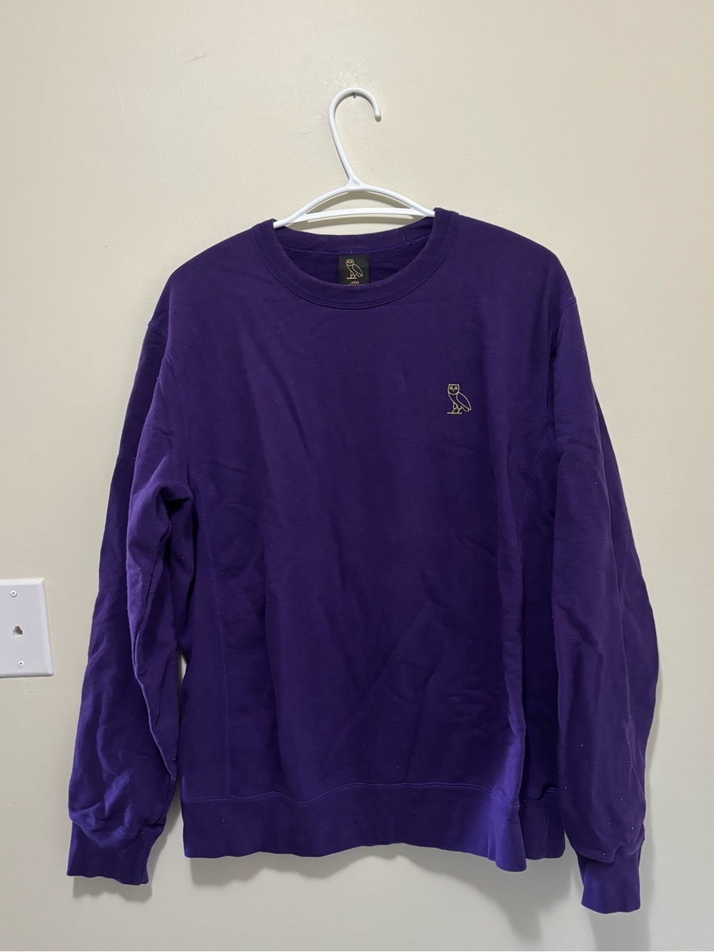 OVO (October's Very Own) Classic Small Owl Embroidered Crewneck Sweatshirt